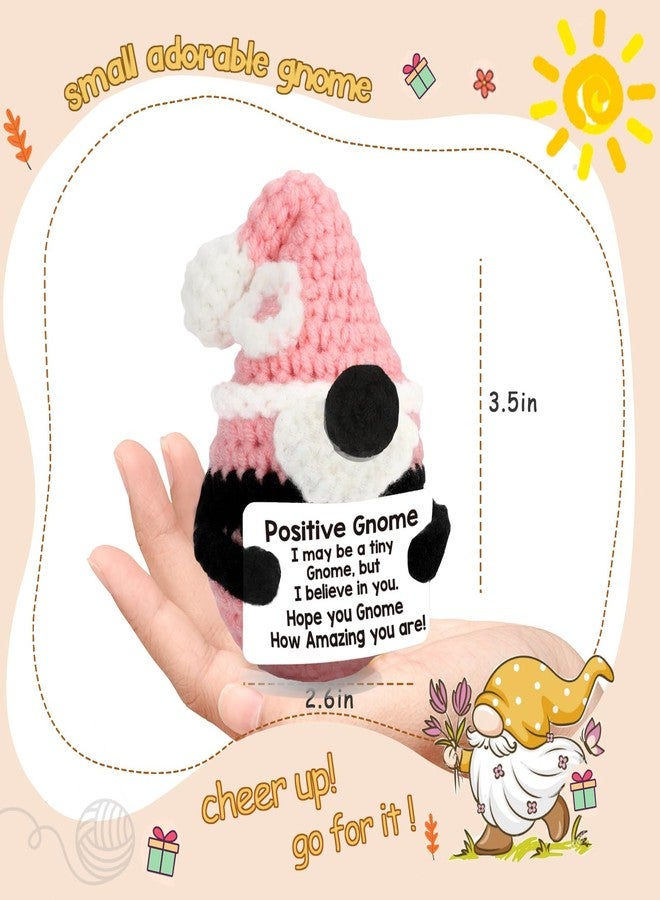 MAMAGIFTREE Inspirational Gnome Gifts for Women,Handmade Crochet Positive Gnome Gifts,Emotional Uplifting Support Present for Women Men Friends,Coworkers Teacher Students - Image 2